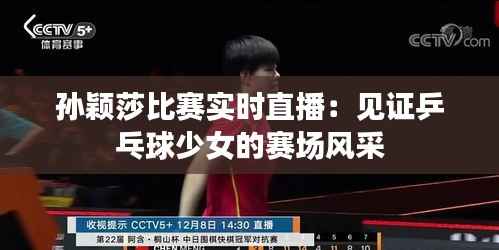 孙颖莎比赛实时直播：见证乒乓球少女的赛场风采