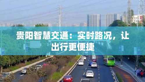 贵阳智慧交通:实时路况,让出行更便捷