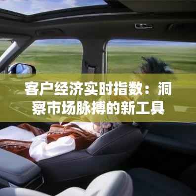 客户经济实时指数:洞察市场脉搏的新工具