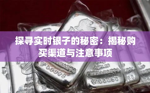 探寻实时银子的秘密:揭秘购买渠道与注意事项