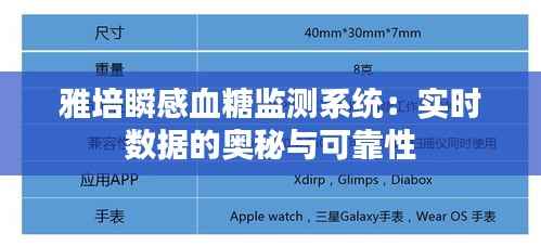 雅培瞬感血糖监测系统:实时数据的奥秘与可靠性