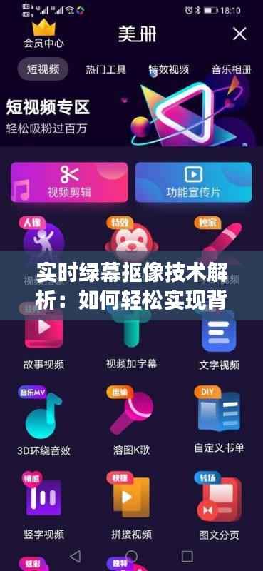实时绿幕抠像技术解析:如何轻松实现背景替换与特效叠加
