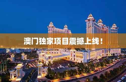 澳门独家项目震撼上线!