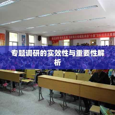 专题调研的实效性与重要性解析