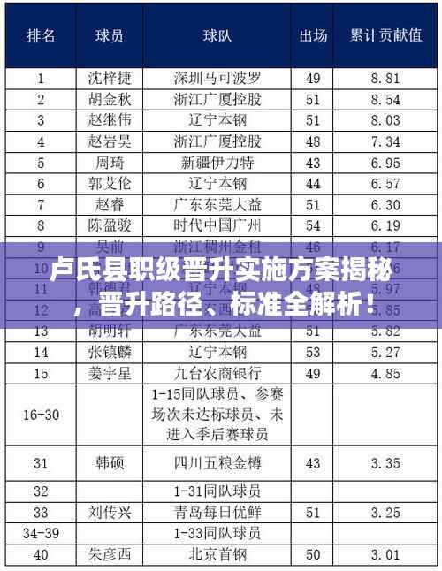 卢氏县职级晋升实施方案揭秘,晋升路径、标准全解析!