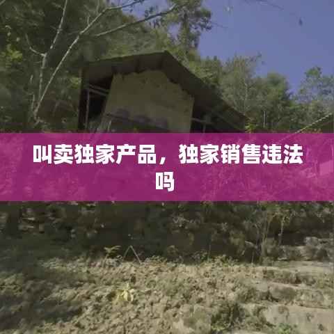 叫卖独家产品,独家销售违法吗