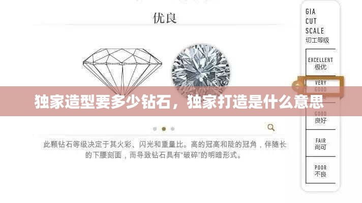 独家造型要多少钻石,独家打造是什么意思
