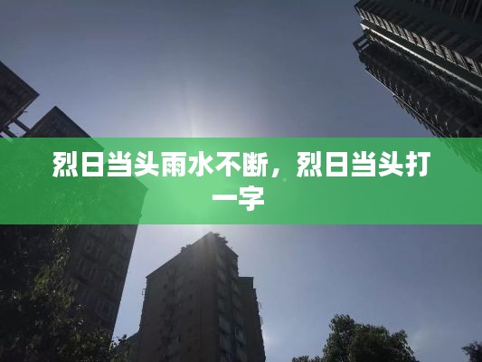 烈日当头雨水不断,烈日当头打一字