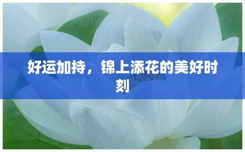 好运加持,锦上添花的美好时刻
