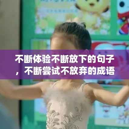 不断体验不断放下的句子,不断尝试不放弃的成语