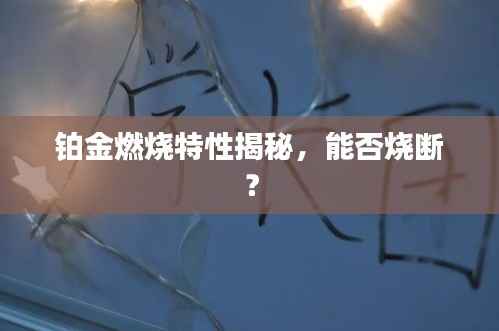 铂金燃烧特性揭秘,能否烧断?