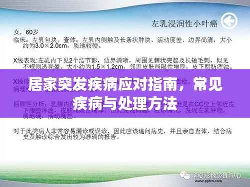 居家突发疾病应对指南,常见疾病与处理方法