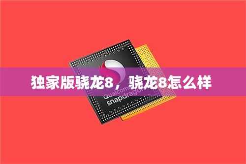 独家版骁龙8,骁龙8怎么样