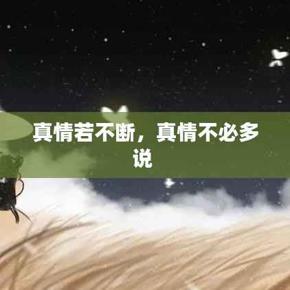 真情若不断,真情不必多说