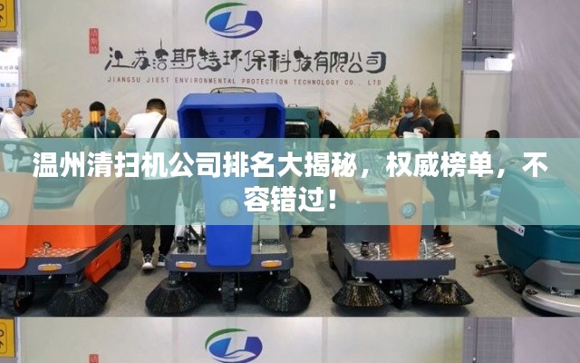 温州清扫机公司排名大揭秘,权威榜单,不容错过!