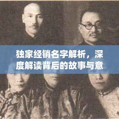 独家经销名字解析,深度解读背后的故事与意义