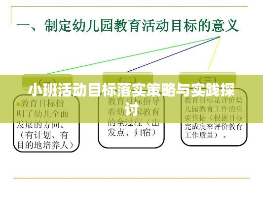 小班活动目标落实策略与实践探讨