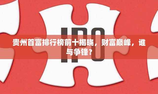 贵州首富排行榜前十揭晓，财富巅峰，谁与争锋？