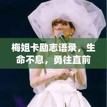 梅姐卡励志语录,生命不息,勇往直前!