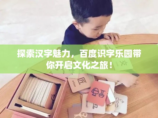 探索汉字魅力，百度识字乐园带你开启文化之旅！
