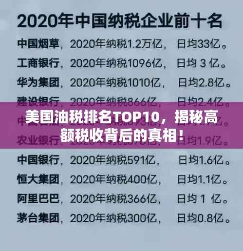 美国油税排名TOP10,揭秘高额税收背后的真相!