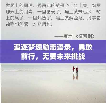 追逐梦想励志语录,勇敢前行,无畏未来挑战
