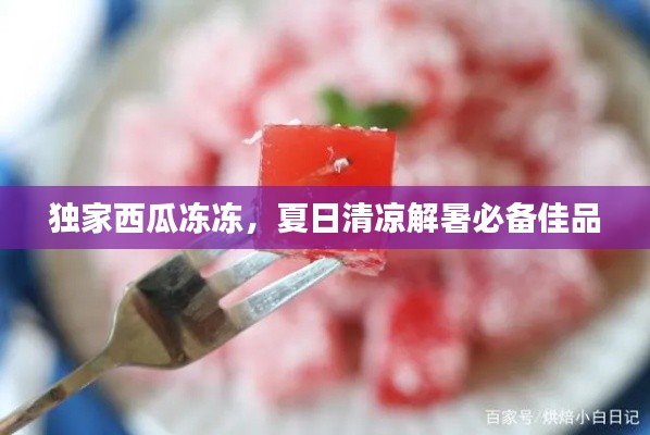 独家西瓜冻冻,夏日清凉解暑必备佳品