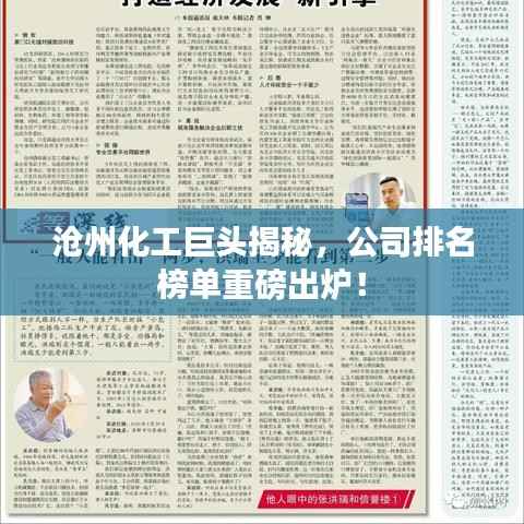 沧州化工巨头揭秘,公司排名榜单重磅出炉!