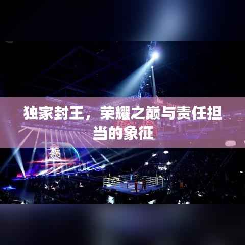 独家封王,荣耀之巅与责任担当的象征