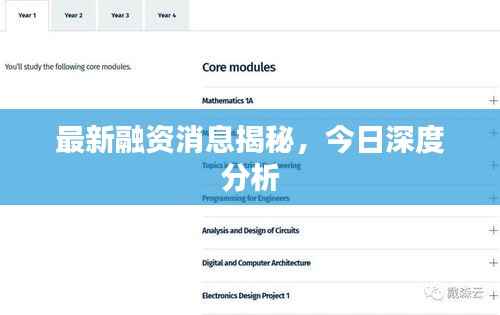 最新融资消息揭秘,今日深度分析