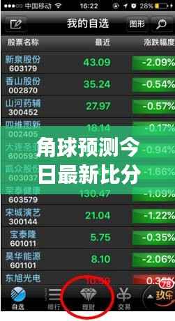 角球预测今日最新比分揭晓