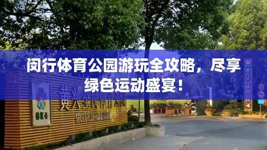 闵行体育公园游玩全攻略,尽享绿色运动盛宴!