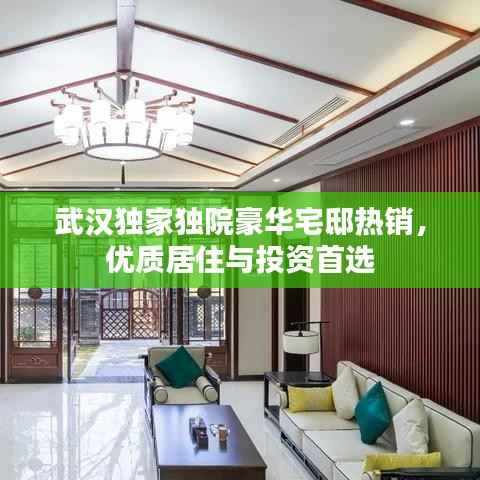 武汉独家独院豪华宅邸热销,优质居住与投资首选