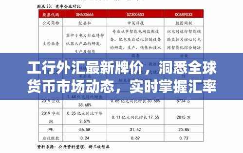 工行外汇最新牌价,洞悉全球货币市场动态,实时掌握汇率变化!