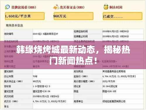 韩缘烧烤城最新动态,揭秘热门新闻热点!