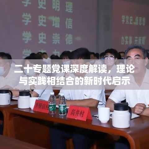 二十专题党课深度解读，理论与实践相结合的新时代启示