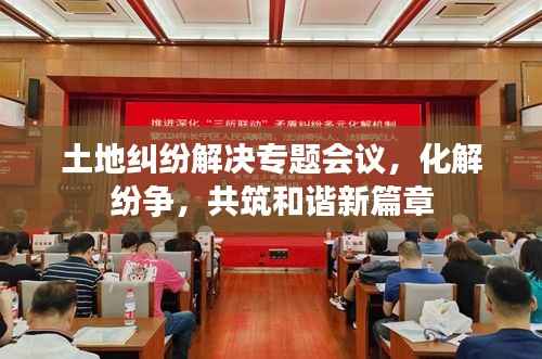 土地纠纷解决专题会议,化解纷争,共筑和谐新篇章