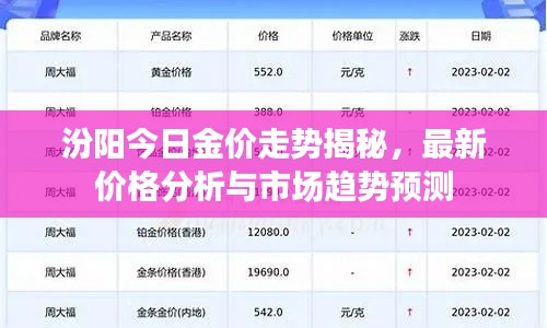 汾阳今日金价走势揭秘,最新价格分析与市场趋势预测