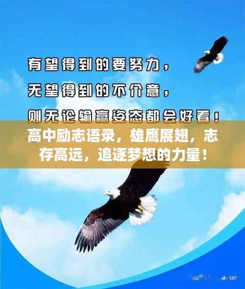 高中励志语录,雄鹰展翅,志存高远,追逐梦想的力量!