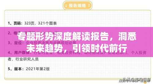 专题形势深度解读报告,洞悉未来趋势,引领时代前行