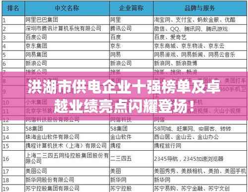 洪湖市供电企业十强榜单及卓越业绩亮点闪耀登场!