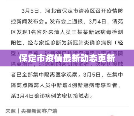 保定市疫情最新动态更新