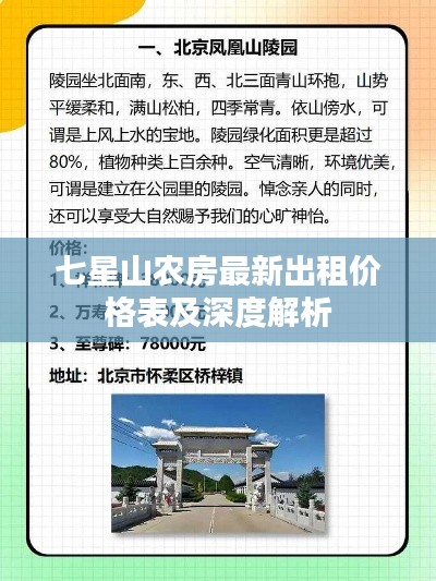 七星山农房最新出租价格表及深度解析