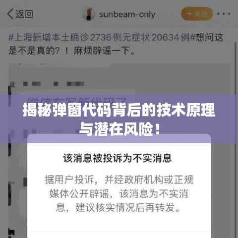 揭秘弹窗代码背后的技术原理与潜在风险！