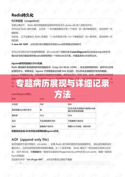 专题病历展现与详细记录方法