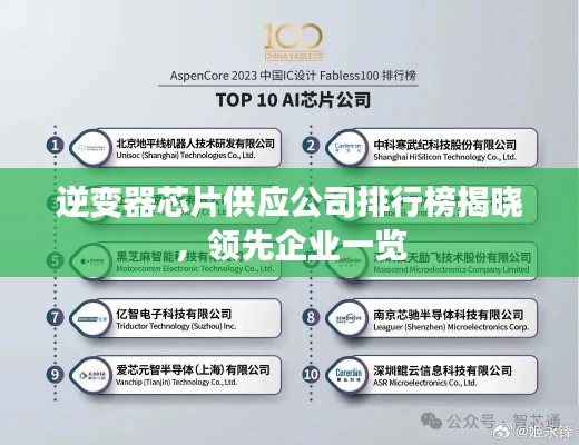 逆变器芯片供应公司排行榜揭晓，领先企业一览