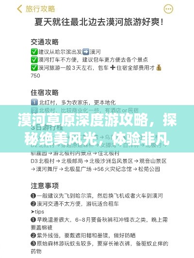 漠河草原深度游攻略，探秘绝美风光，体验非凡旅程！