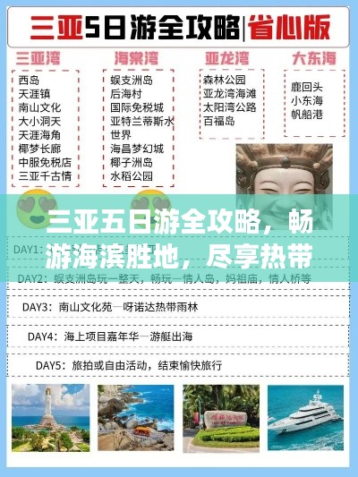 三亚五日游全攻略,畅游海滨胜地,尽享热带风情!