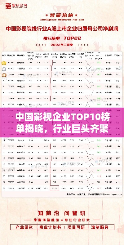 中国影视企业TOP10榜单揭晓,行业巨头齐聚!